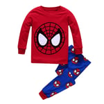 2-pack Spider-Man pyjamas för barn, supermjuk t-shirt och byxor, storlek 120 cm