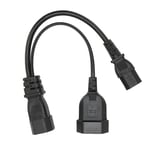 IEC320 C14 till IEC320 C13 och Power Cord Professional Y Splitter Strömkontaktsladd 12,6 tum 10A