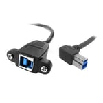 USB 3.0 Type B (Male) On (Female) Built-In Adpater Cable
