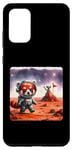 Coque pour Galaxy S20+ Red Panda Astronaute Exploring Planet. Alien Rock Space
