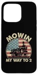 Coque pour iPhone 15 Pro Max Tondeuse drapeau USA Lawn Ranger Mowin My Way To 2