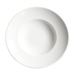 Saturnia Porcelaine Fine 4001238 – Lot de 1 Assiettes Creuses, Porcelaine, Lavable au Lave-Vaisselle, Ø 23 cm, Couleur Blanc