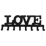 Porte-CléS pour DéCor Mural LOVE (Support à 8 Crochets), Cintre en MéTal pour Porte D'EntréE, Cuisine, Magasin, CléS de VéHicule