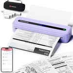 Phomemo M832 Imprimante Portable A4, Imprimante Thermique A4 Compatible avec Android et iOS, Imprimante sans Encre avec Mallette de Transport et 4 Rouleaux de Papier Thermique, Violet