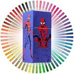 Marvel Spiderman Coffret Feutres Coloriage Enfants, 60 Pièces - Cadeau Garçons