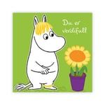 Moomin - Mummi kort dobbelt Du er verdifull grønn