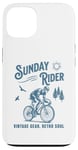 Coque pour iPhone 13 Vélo rétro pour cycliste Sunday Ride Club Racing