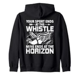 Funny Mine Ends At The Horizon Cross Country Running Zip Hoodie