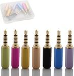 7Pack Fiche Connecteur Jack 3.5Mm Stéréo Mâle,Prise Jack 3.5 A Souder 4 Poles Trrs Prises De Réparation Pour Casque¿Adaptateurs Audio 3,5 Mm (1/8 "") ¿Pour Réparation De Casque Stér[YIN144602]