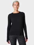 Sweaty Betty Athlete Seamless Long Sleeve Gym Top, Black