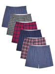 Fruit of the Loom Tag-Free Boxer Shorts (Knit & Woven) Caleçon Boxeur, Tissé-Lot de 6-Couleurs Assorties, Homme