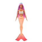 Barbie Mermaid Dolls with Fantasy Hair and Headband Accessories, Mermaid Toys with Shell-Inspired Bodices and Colorful Tails, HRR05