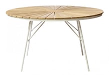 Ellen Matbord 130 cm Rund Teak/Vit