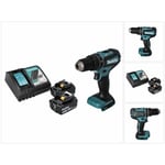 Dhp 485 rt Perceuse-visseuse à percussion sans fil 18 v 50 Nm Brushless + 2x Batteries 5,0 Ah + Chargeur - Makita