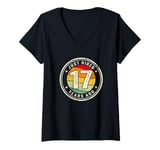 Womens 17 Year Work Anniversary Jubilee Just Hired 17 Years Ago V-Neck T-Shirt