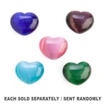 Bright And Stunning Chatoyancy Gemstone Cats-Eye Hearts In 5 Assorted Colours