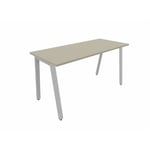 Bureau droit individuel Online A Beige 74 cm OP-LITE II : bureau D140x80/cpl beige/cpi aluminium/ep. du plateau 18 mm