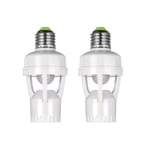 Adaptateur de Support de Lampe E27 avec Capteur de Mouvement PIR AC100-240V Convertisseur de Douille d'Ampoule LED Détecteur de Présence Humaine