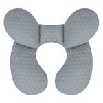 KAKIBLIN Baby Travel Pillow,Upgraded Baby Neck Pillows for Car Seat,Baby Support Pillow,Infant Neck Pillow for Toddler Head and Neck,Newborn Head Support for Car Seat,Pushchair (Light Grey)