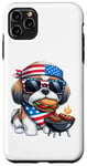 Coque pour iPhone 11 Pro Max Shih Tzu Barbecue 4 juillet pour hommes, femmes, enfants, adolescents, garçons et filles