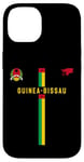 Coque pour iPhone 14 Drapeau Guinée-Bissau, carte silhouette, emblème national