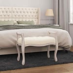 Banc beige 80x45x60 cm lin