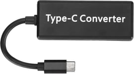 Convertisseur de Type C, pour 2/1 pour MacBook/Consoles de Jeu Switch/Téléphones Portables/Adaptateur pour Ordinateurs Portables 65W(Le Noir)