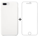 Coque en Silicone pour iPhone 7-8-SE 2020 Blanc + Film Verre trempé pour iPhone 7-8-SE 2020 - Yuan Yuan