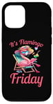 Coque pour iPhone 12/12 Pro Citation amusante des flamants roses It's Flamingo Friday