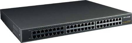 TP-LINK, nätverksswitch, 48-ports 10/100/1000Mbps, RJ45, metall, 19"
