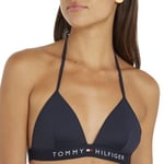 Tommy Hilfiger Original Triangle Bikini Top Marine X-Large Dame