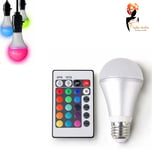 Colour Changing LUMA BULB E27 LED Screw 3.8W Dimmable Globe Remote Party Lights