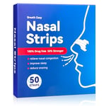 UXEN 50 Count Nose Strips to Stop Snoring and Relieve Nasal Congestion to Improve Sleeping, Anti Snore Nasal Strips, Nose Strips for Breathing, Snoring Aids for Men and Women