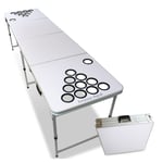 Backspin Beer Pong Table set White DIY Poignées de transport Porte-balles 6 balles