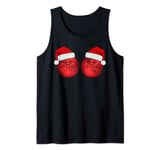 Christmas Ball Ornaments Boob Bra Funny Women's Christmas Tank Top