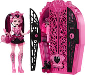 Monster High Skulltimate Secrets Doll and Accessories Set, Monster Mysteries Draculaura with Dress-Up Closet and 19+ Surprises including Doll Clothes, HXH84