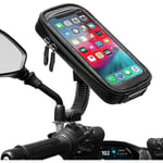 Vattentät motorcykeltelefonhållare 360 graders rotation motorcykel scooter smartphone