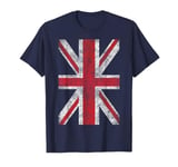 Vintage British Union Jack Flag of Great Britain UK Souvenir T-Shirt