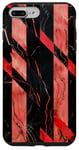 Coque pour iPhone 7 Plus/8 Plus Motif marbre rouge Art déco rayé bizarre