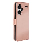 Avizar Folio case for Redmi Note 13 Pro Plus Video stand portfolio, Rose Gold