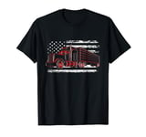 American Flag Semi Truck Driver 18 Wheeler Trucker Patriotic T-Shirt