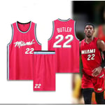 Baskettröjor Sportkläder Jimmy Butler Miami Heat Nr 22 Baskettröjor Vuxna Barn City Edition Pink children 28（150-155cm）