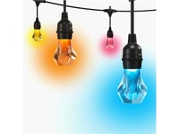 Nanoleaf Essentials Smart Multicolor Outdoor String Light Starter Kit - Flerfargede Utendørslys 15 M, 55 Lm/Pære, 27 W 2700 K-6500 K, Wifi-Kontroller (Matter-Teknologi)