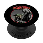 PopSockets Star Wars The Mandalorian Mando and the Child Retro PopSockets PopGrip - Support et Grip pour Smartphone/Tablette avec un Top Interchangeable