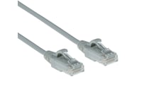 Act Grey 1.5 Meter Lszh U/Utp Cat6 Datacenter Slimline Patch Cable With Rj45 Connectors Cat6 U/Utp Slimline Gy 1.50M (Dc9051)