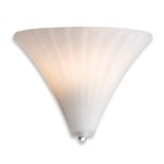 Dawn Uplighter Glass Wall Light Opal White Glass