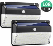 Projecteur 108 LED Panneau Solaire Lumière Mur Extérieur 270° Capteur Bewe ip65