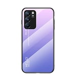 Hülle® Gradient Color Anti-Scratches Glass Case Compatible for OPPO Reno6 5G (2)