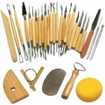 Outil de Poterie Outils de Sculpture Argile Burin pour Potier / Artiste de Céramique Kit 30 Pcs,de Debuns