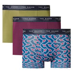 Ted Baker Mens 3 Pack Boxers - Capulet Olive/Potent Purple/Gibraltar Sea - M